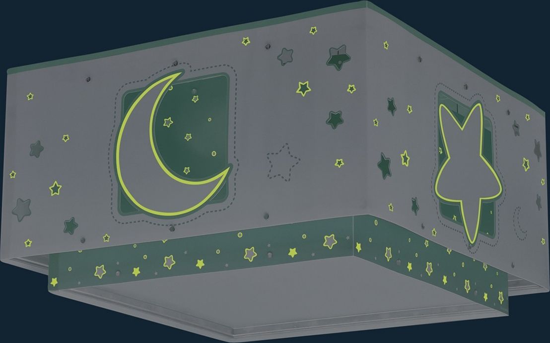 Dalber Dětské stropní svítidlo MOONLIGHT 63236H zelené - obrázek 3
