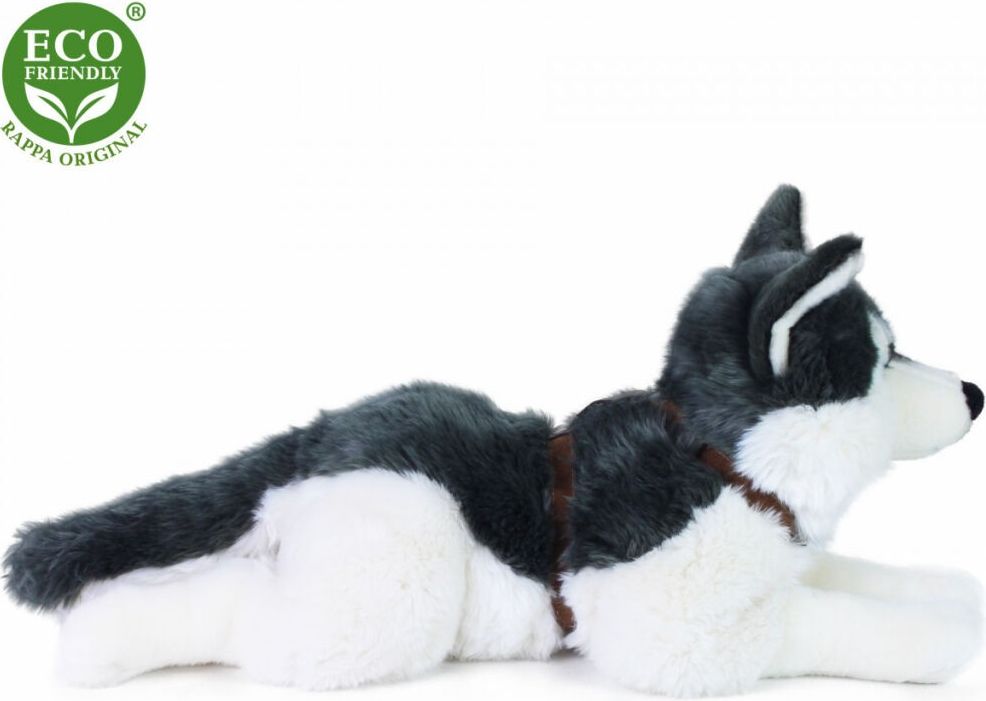 Eco-Friendlypes husky s obojkem ležící 60 cm - obrázek 3