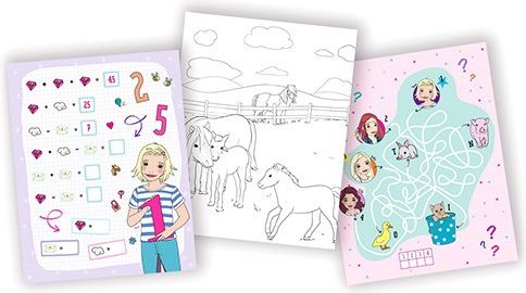 Omalovánky šešit aktivit Miss Melody Activity Book s úkoly a labyrinty - obrázek 2