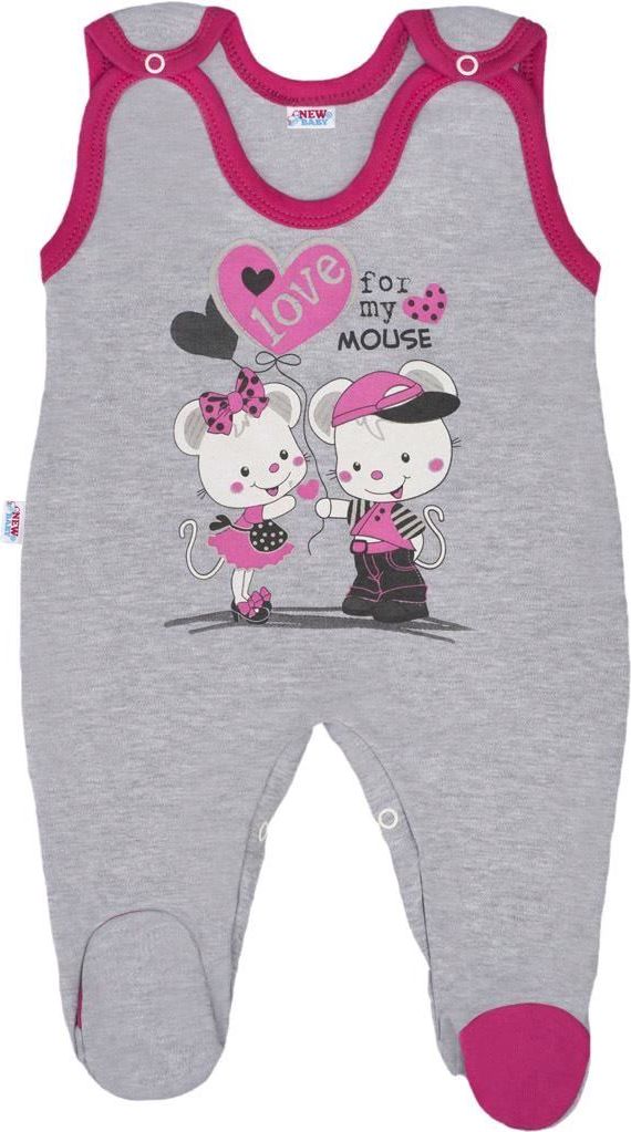 Dětské dupačky New Baby Love Mouse - 62 (3-6m) - obrázek 1
