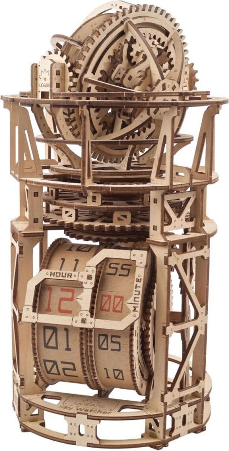 Ugears 3D dřevěné mechanické puzzle Hodinový strojek s tourbillonem - obrázek 1