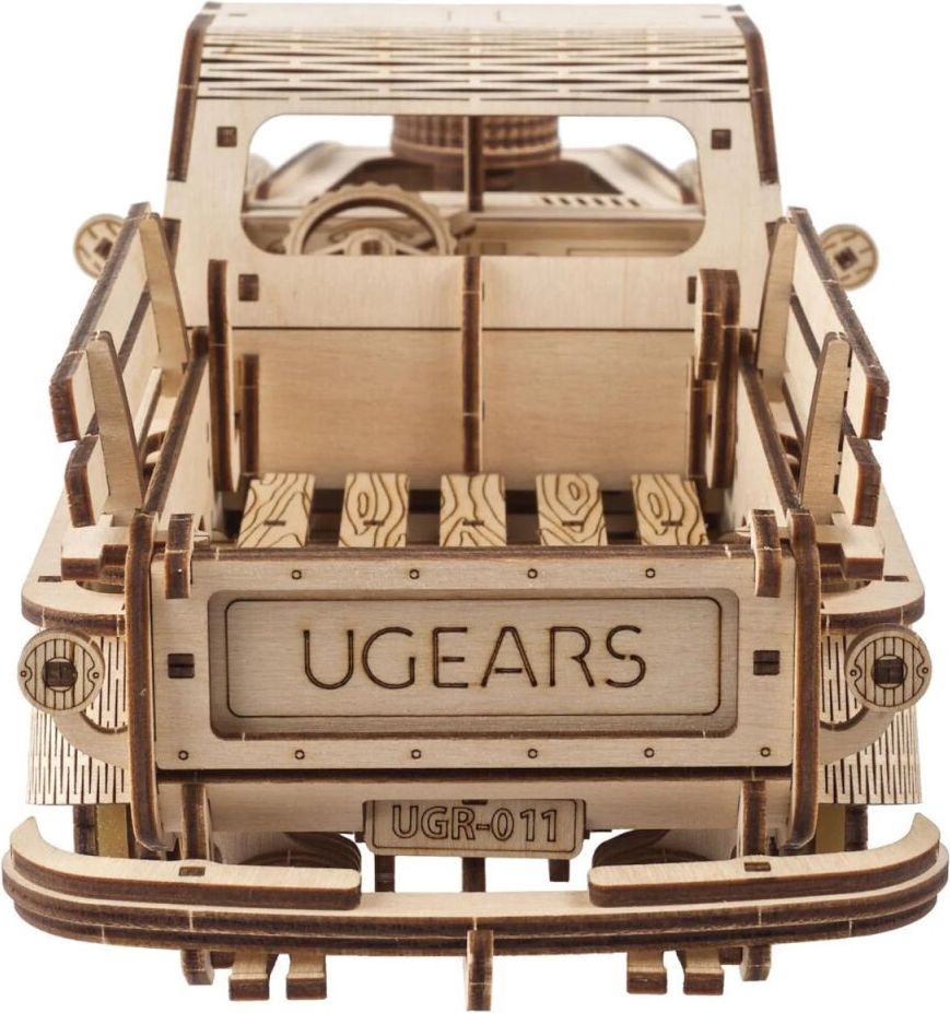 Ugears 3D dřevěné mechanické puzzle Americký náklaďák (pick-up) - obrázek 3