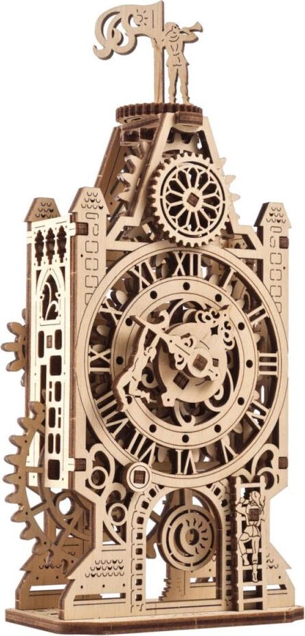 Ugears 3D dřevěné mechanické puzzle Hodinová věž - obrázek 1