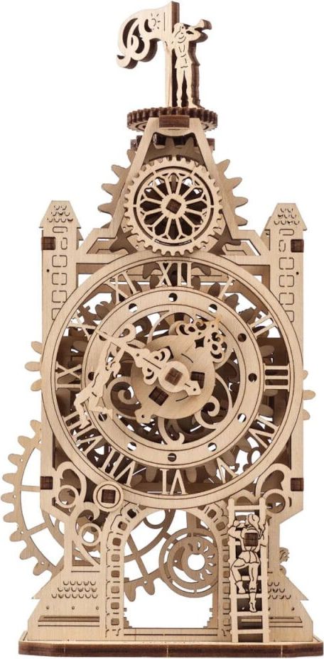 Ugears 3D dřevěné mechanické puzzle Hodinová věž - obrázek 2