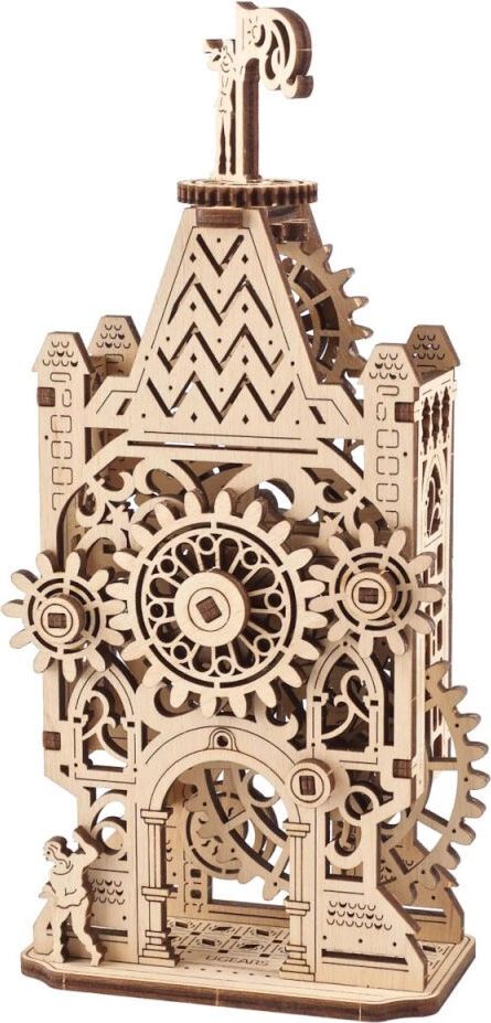 Ugears 3D dřevěné mechanické puzzle Hodinová věž - obrázek 3