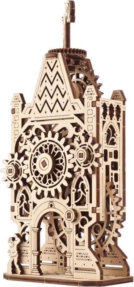 Ugears 3D dřevěné mechanické puzzle Hodinová věž - obrázek 4