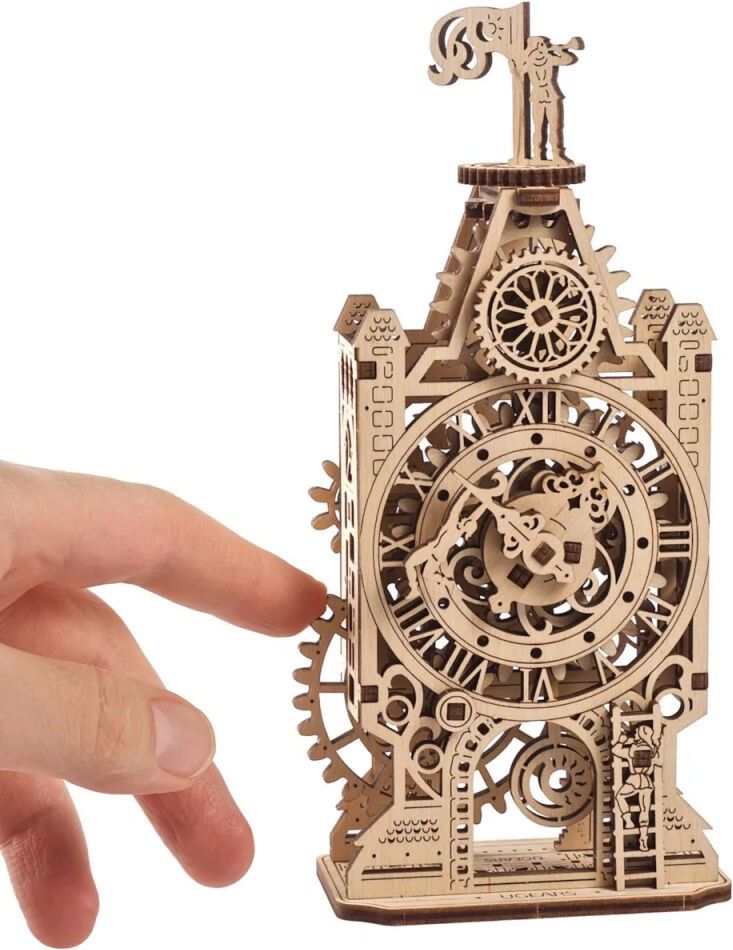 Ugears 3D dřevěné mechanické puzzle Hodinová věž - obrázek 9
