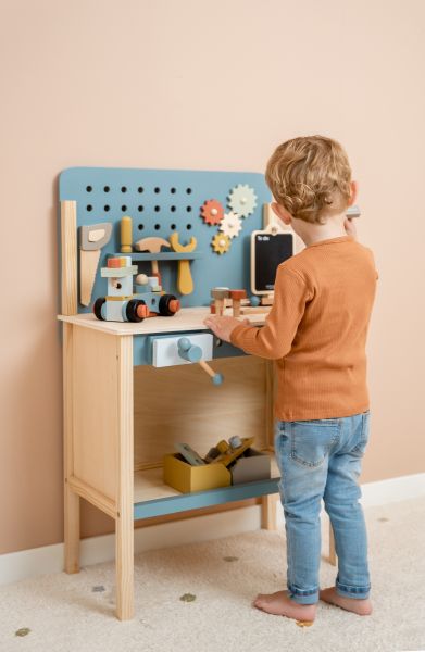 Little Dutch dřevěný pracovní pult s páskem na nářadí - obrázek 8