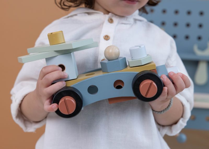 Little Dutch dřevěný pracovní pult s páskem na nářadí - obrázek 13