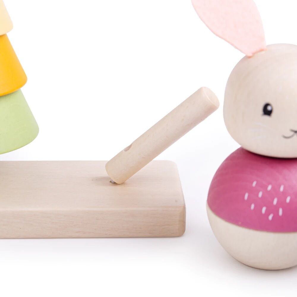 Bigjigs Baby Motorická nasazovací hračka liška a králíček - obrázek 4