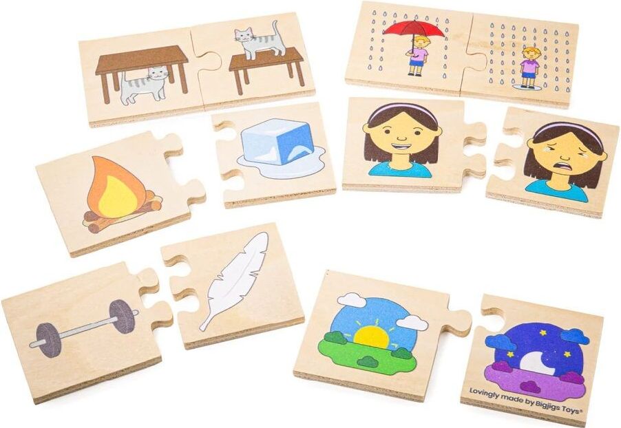 Bigjigs Toys Didaktické puzzle Protiklady - obrázek 1