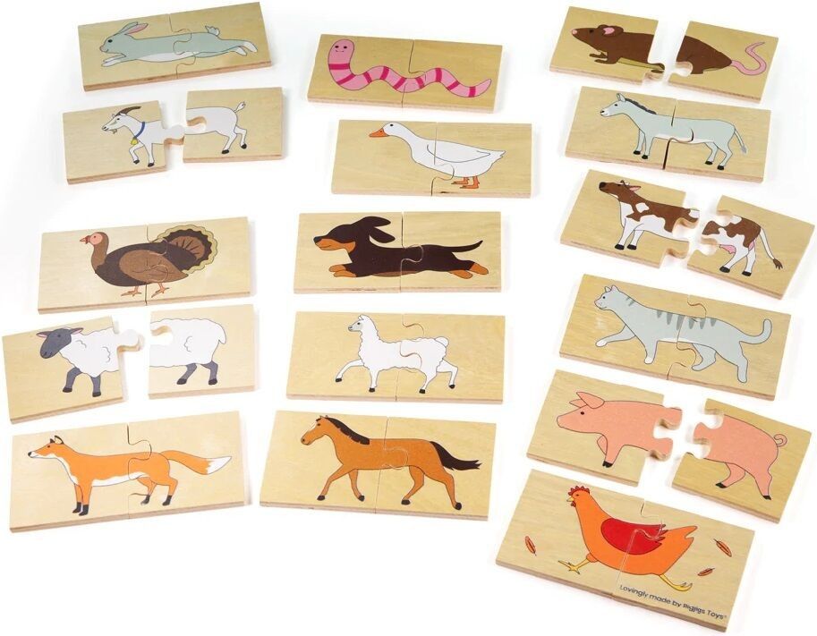 Bigjigs Toys Didaktické puzzle Zvířátka - obrázek 1