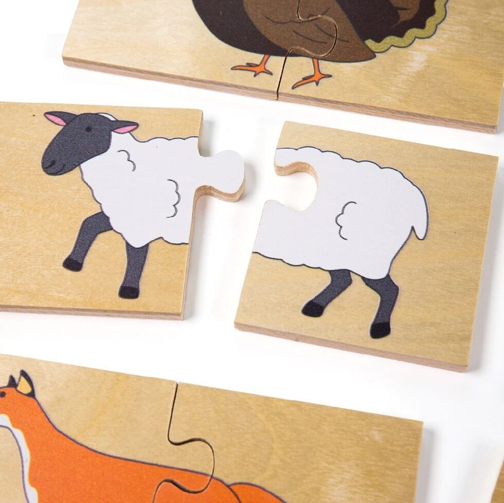 Bigjigs Toys Didaktické puzzle Zvířátka - obrázek 2