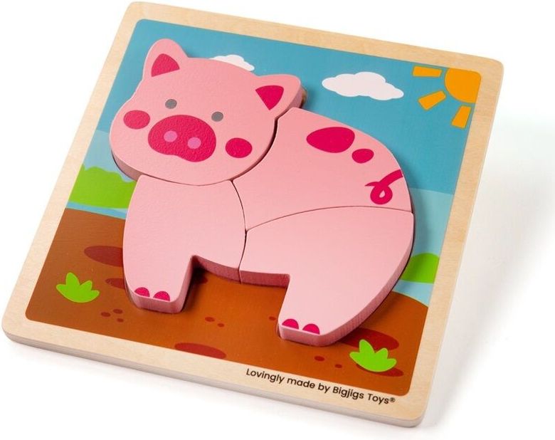 Bigjigs vkládací puzzle Prasátko - obrázek 1