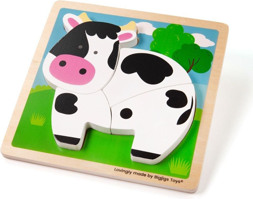 Bigjigs Toys vkládací puzzle Kravička - obrázek 1
