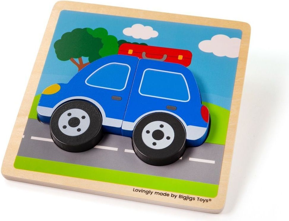 Bigjigs Toys vkládací puzzle Auto - obrázek 1