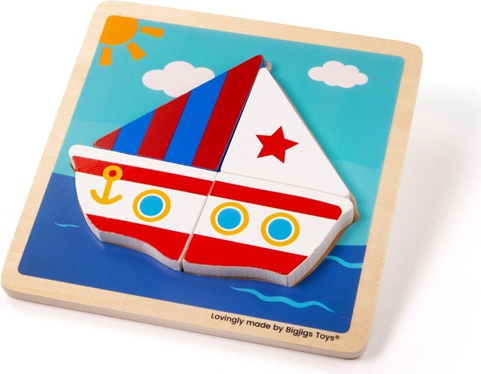 Bigjigs Toys vkládací puzzle Plachetnice - obrázek 1