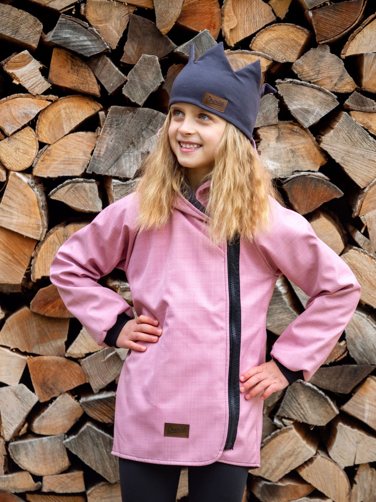 Drexiss SOFT kabátek OLD PINK/ANTRACIT Velikost oblečení: 116 - obrázek 1