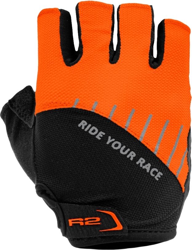 Dětské cyklistické rukavice R2 HOPPY ATR48D oranžové věk: 6 - obrázek 1