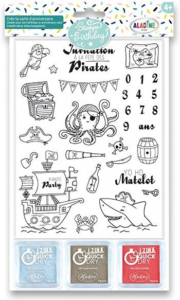 AladinE Razítka Stampo Birthday Piráti, 30 ks - obrázek 1