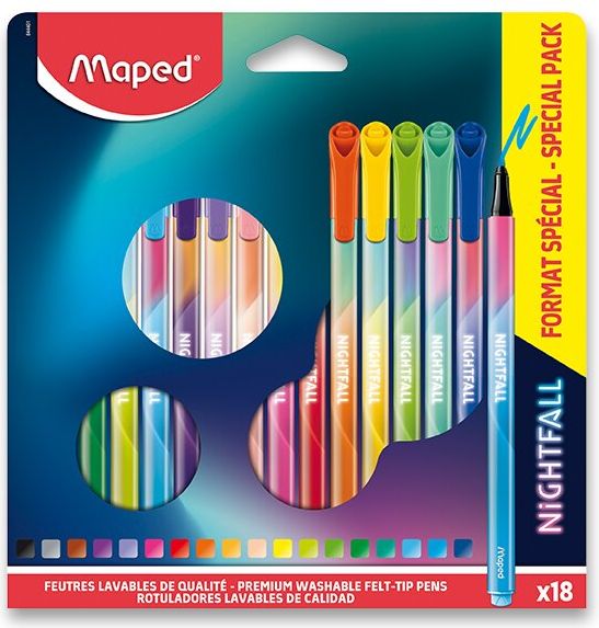Maped Dětské fixy Color'Peps Deco Nightfall 18 ks 4401 - obrázek 1