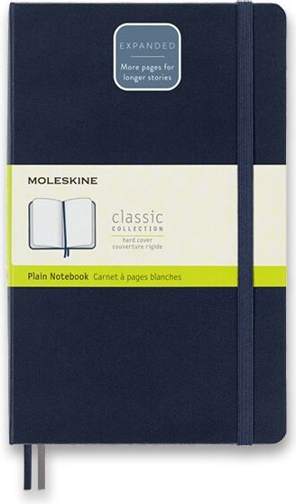 Moleskine Zápisník Expanded - tvrdé desky modrý A5  čistý - obrázek 1