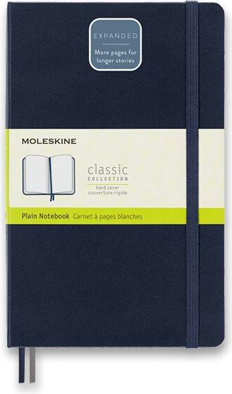 Moleskine Zápisník Expanded - tvrdé desky modrý A5 čistý - obrázek 1