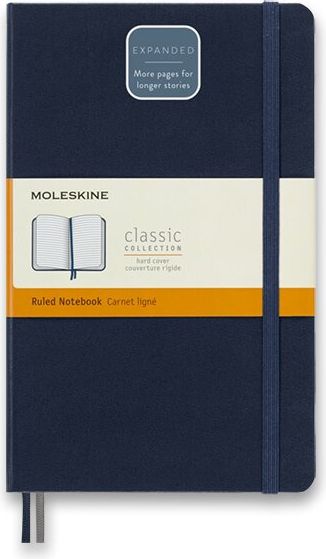 Moleskine Zápisník Expanded - tvrdé desky modrý A5  linkovaný - obrázek 1