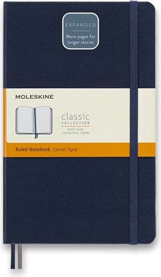 Moleskine Zápisník Expanded - tvrdé desky modrý A5 linkovaný - obrázek 1