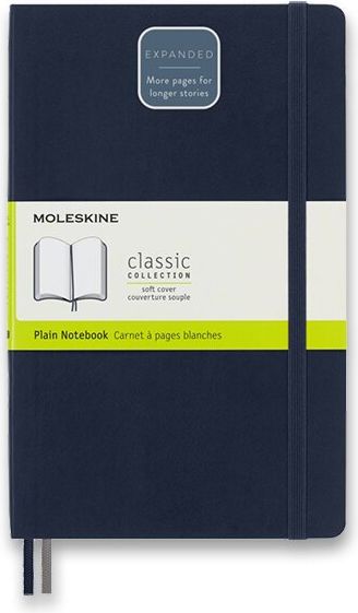 Moleskine Zápisník Expanded - měkké desky modrý A5 čistý - obrázek 1