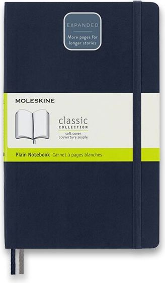 Moleskine Zápisník Expanded - měkké desky modrý A5  čistý - obrázek 1