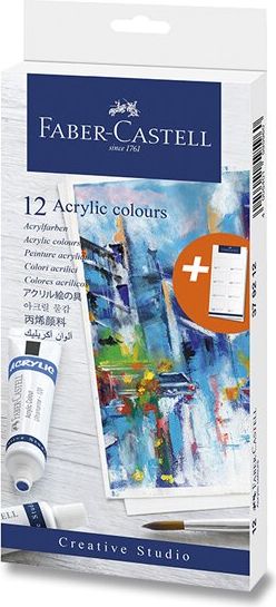 Faber-Castell Akrylové barvy 12 ks, tuba 20 ml 379212 - obrázek 1
