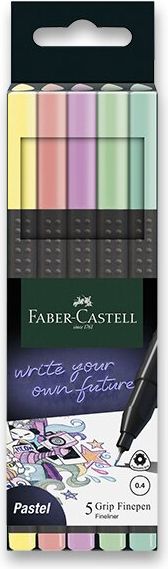 Faber-Castell Fineliner Grip 5 ks, pastel 151602 - obrázek 1