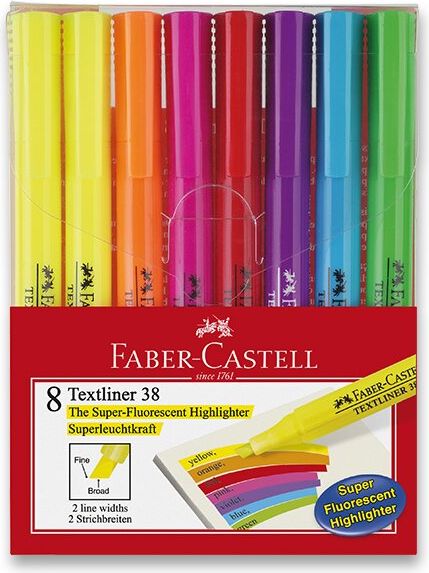Faber-Castell Zvýrazňovač Textliner 38 sada, 8 ks 158131 - obrázek 1