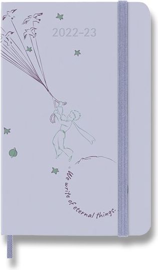 Moleskine 18měsíční diář 2022-23 Le Petit Prince Fly - fialový A6, týdenní - obrázek 1