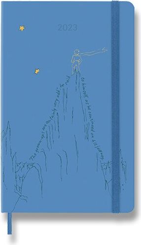 Moleskine Diář 2023 Le Petit Prince Mountain, tvrdé desky A5 týdenní, modrý - obrázek 1