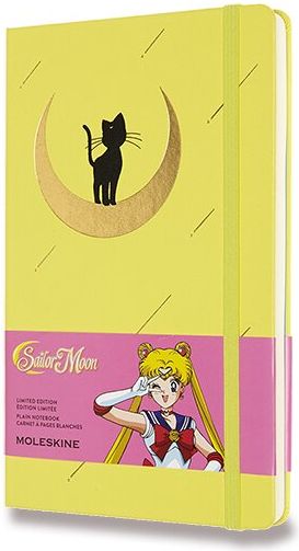 Moleskine Zápisník Sailor Moon - tvrdé desky L, čistý, žlutý A5 - obrázek 1