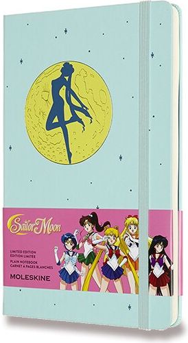 Moleskine Zápisník Sailor Moon - tvrdé desky L, čistý, modrý A5 - obrázek 1