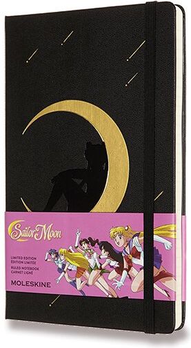 Moleskine Zápisník Sailor Moon - tvrdé desky L, linkovaný, modrý A5 - obrázek 1