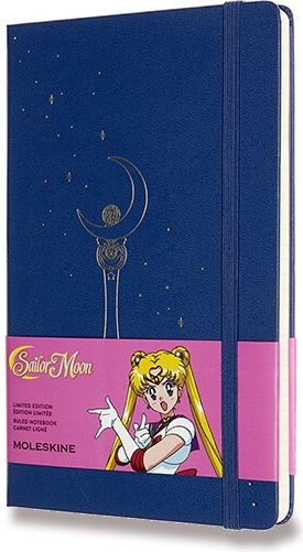 Moleskine Zápisník Sailor Moon - tvrdé desky L, linkovaný, černý A5 - obrázek 1