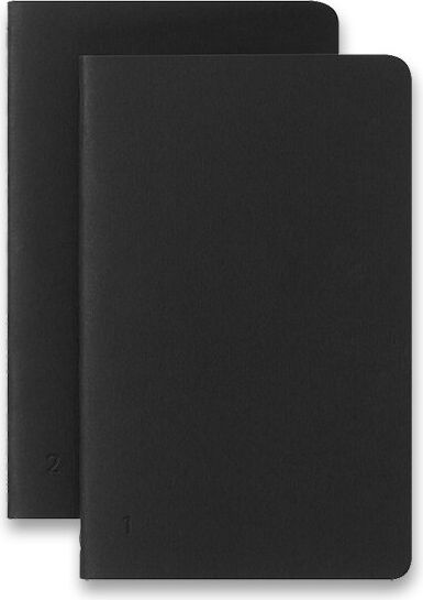 Moleskine Sešity Smart - měkké desky A6 linkované, 2 ks, černé - obrázek 1