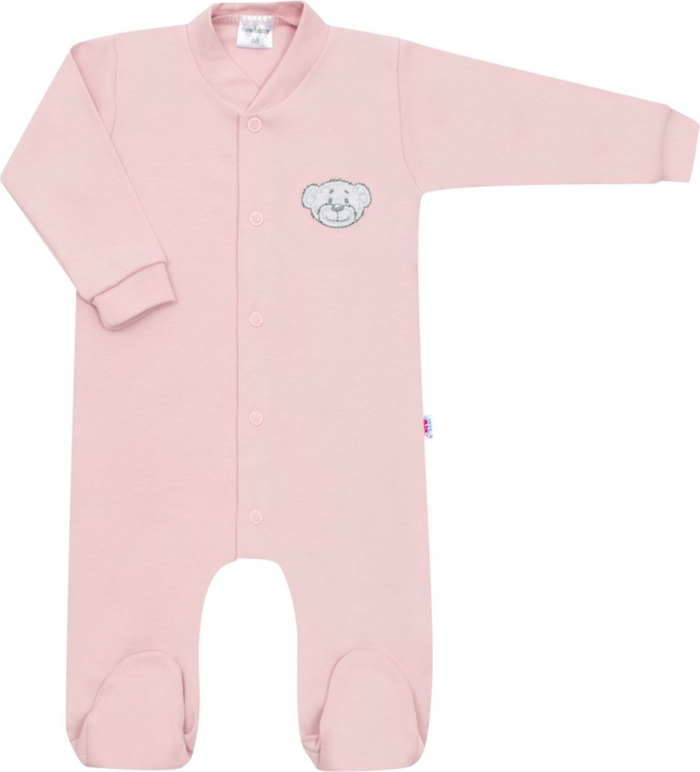 Kojenecký bavlněný overal New Baby BrumBrum old pink - obrázek 1