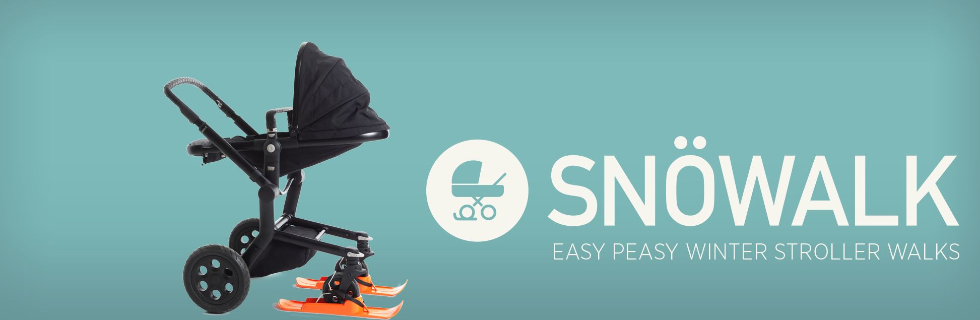 SNOWALK - lyže ke kočárku Černá - obrázek 11