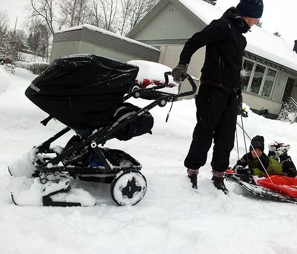 SNOWALK - lyže ke kočárku Černá - obrázek 12
