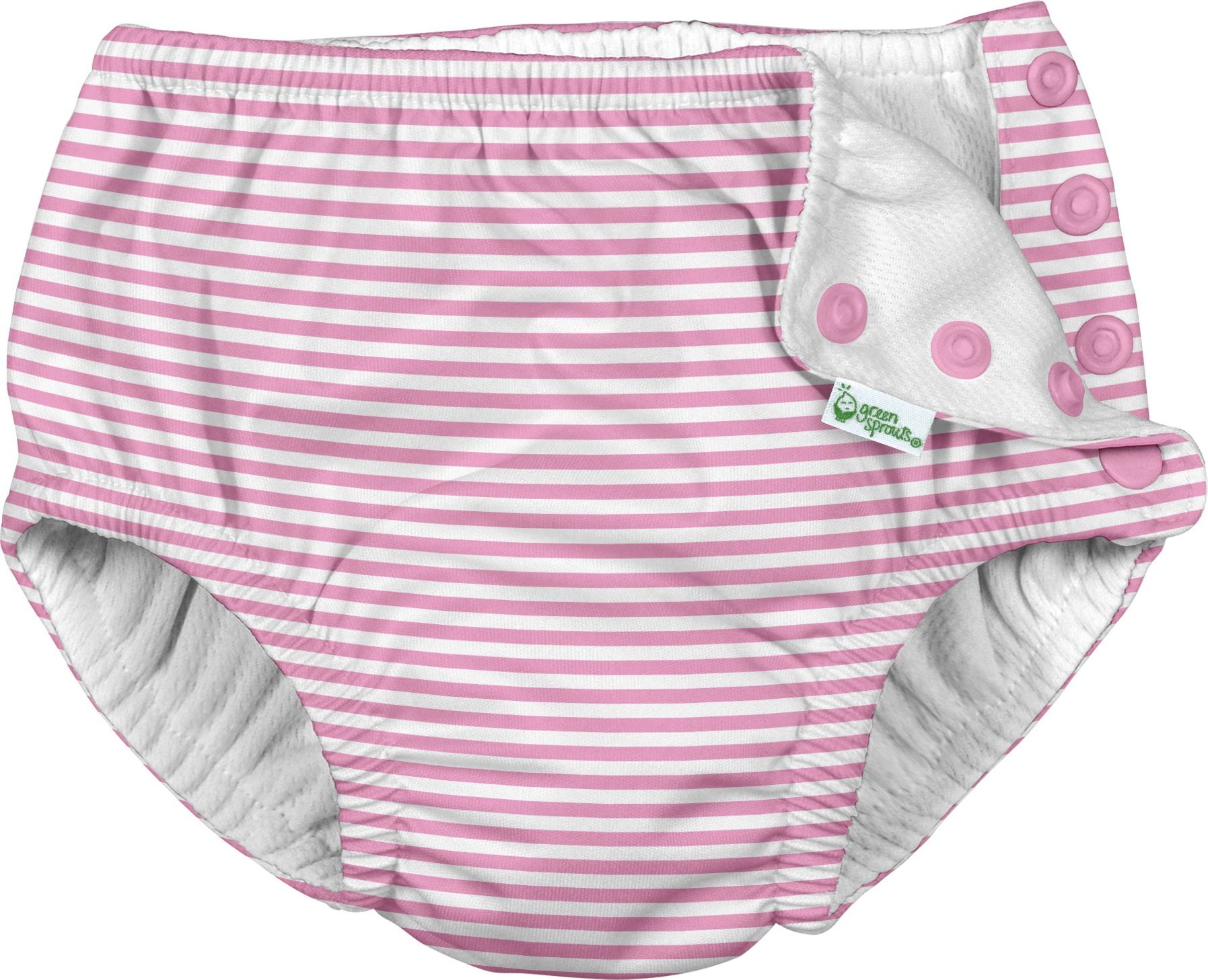 I Play/ Green Sprouts  Plenkové plavky,  PINK STRIPE velikost: 6m - obrázek 1
