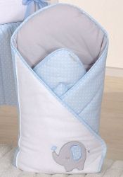 Zavinovačka bavlna - SLON LUX modro-šedá - MamoTato - obrázek 1