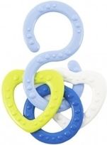 Chrastítko dětské plastové - OSMIČKA s přívěsky barevné - ProfiBaby - obrázek 1