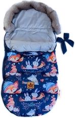 Dětský fusak zimní - MAXI PREMIUM winter friends na granátovém se šedou - BabyNellys - obrázek 3
