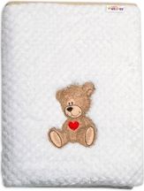 Deka dětská fleece - SWEET DREAMS BY TEDDY bílá - BabyNellys - obrázek 2