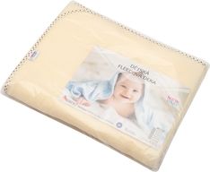 Deka dětská fleecová NewBaby - BAVLNĚNÝ LEM  SE VZOREM smetanová - 100x75cm - obrázek 3